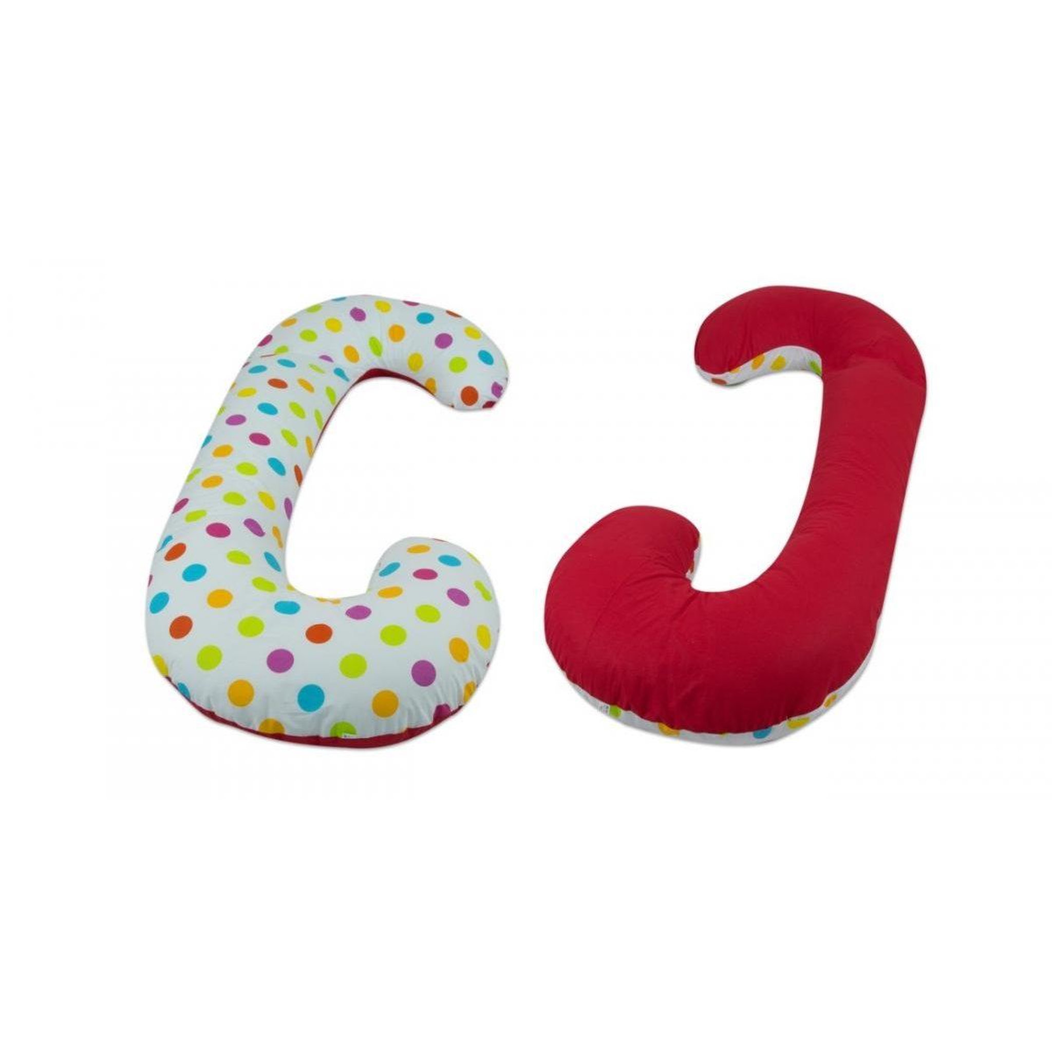 VELINDA Coussin usages multiples boules couleurs de printemps – fond rouge