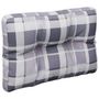 Voir la diapositive 5 : VIDAXL Coussins de palette lot de 2 motif a carreaux gris tissu
