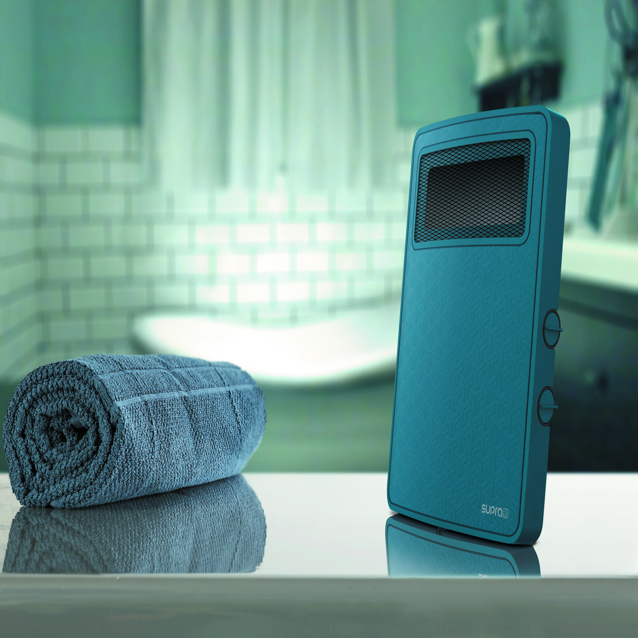 Voir la diapositive 2 : Supra Chauffage soufflant 2000w bleu - ETNO GRAPHIK BLEU CAPRI