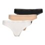 Voir la diapositive 1 : CALVIN KLEIN JEANS X3 Strings /Beige/Noir Femme Calvin Klein Jeans Thong