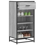 VIDAXL Etagere a chaussures sonoma gris 48x38x97,5 cm bois ingenierie