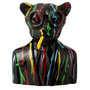 Voir la diapositive 1 : Paris Prix Buste Léopard  Tâches de Peinture  31cm Noir