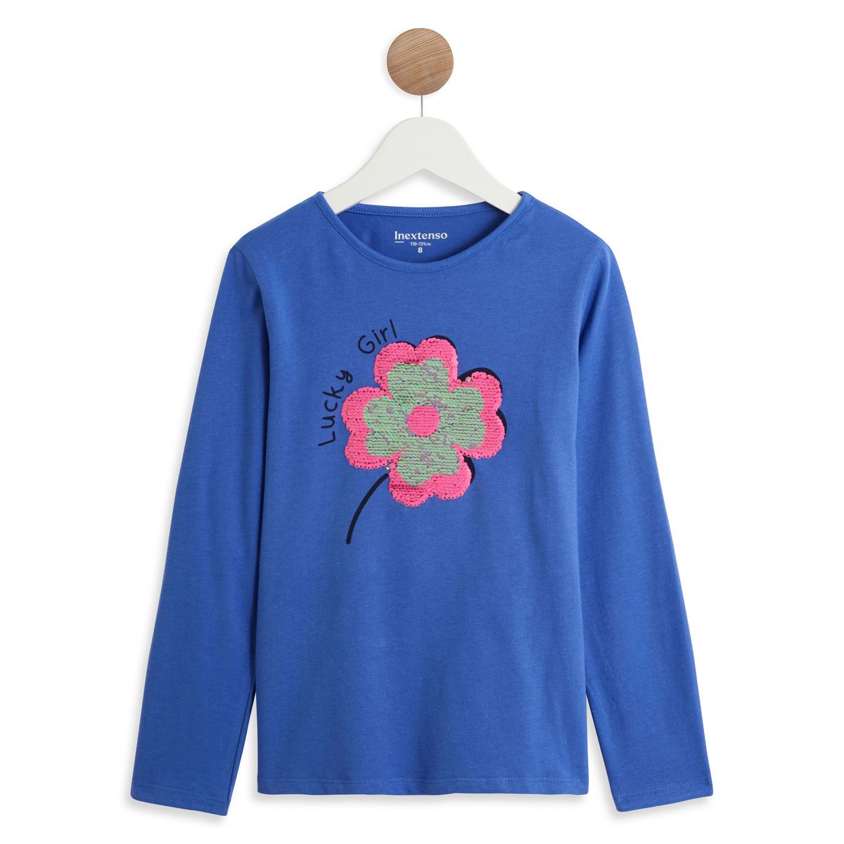 INEXTENSO T-shirt manches longues bleu fille 