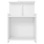 Voir la diapositive 3 : VIDAXL Table de chevet Blanc brillant 40x35x60 cm Agglomere