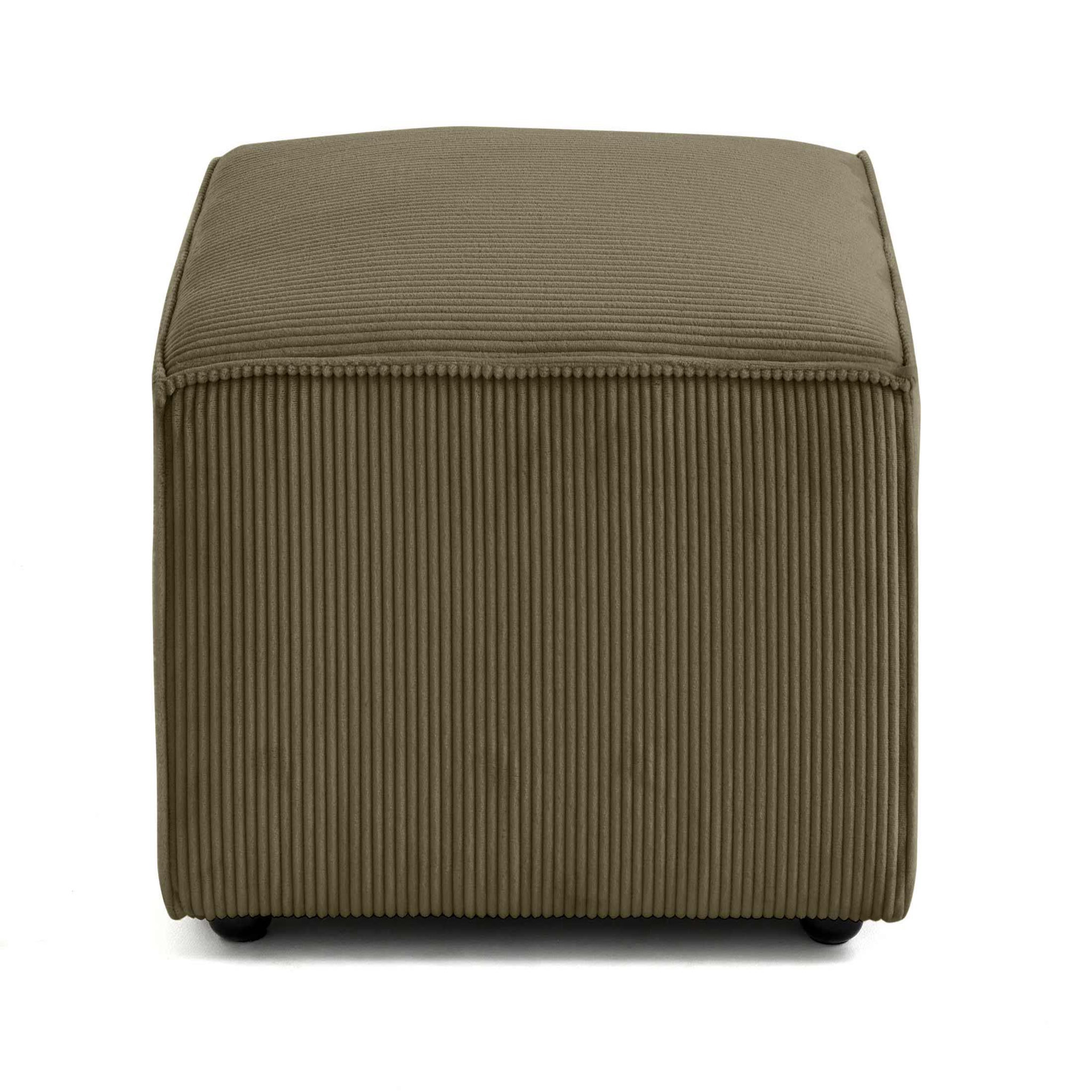 Voir la diapositive 1 : BEST MOBILIER Arty - pouf d'appoint - en velours côtelé
