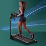 Voir la diapositive 2 : HOMCOM Tapis de course électrique pliable 440 W tapis roulant motorisé vitesse réglable 1-10 Km/h écran LCD multifonction 12 programmes prédéfinis support iPad porte-gobelet châssis acier noir