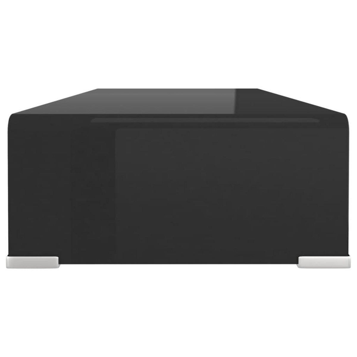 VIDAXL Meuble TV/support pour moniteur 70x30x13 cm verre noir