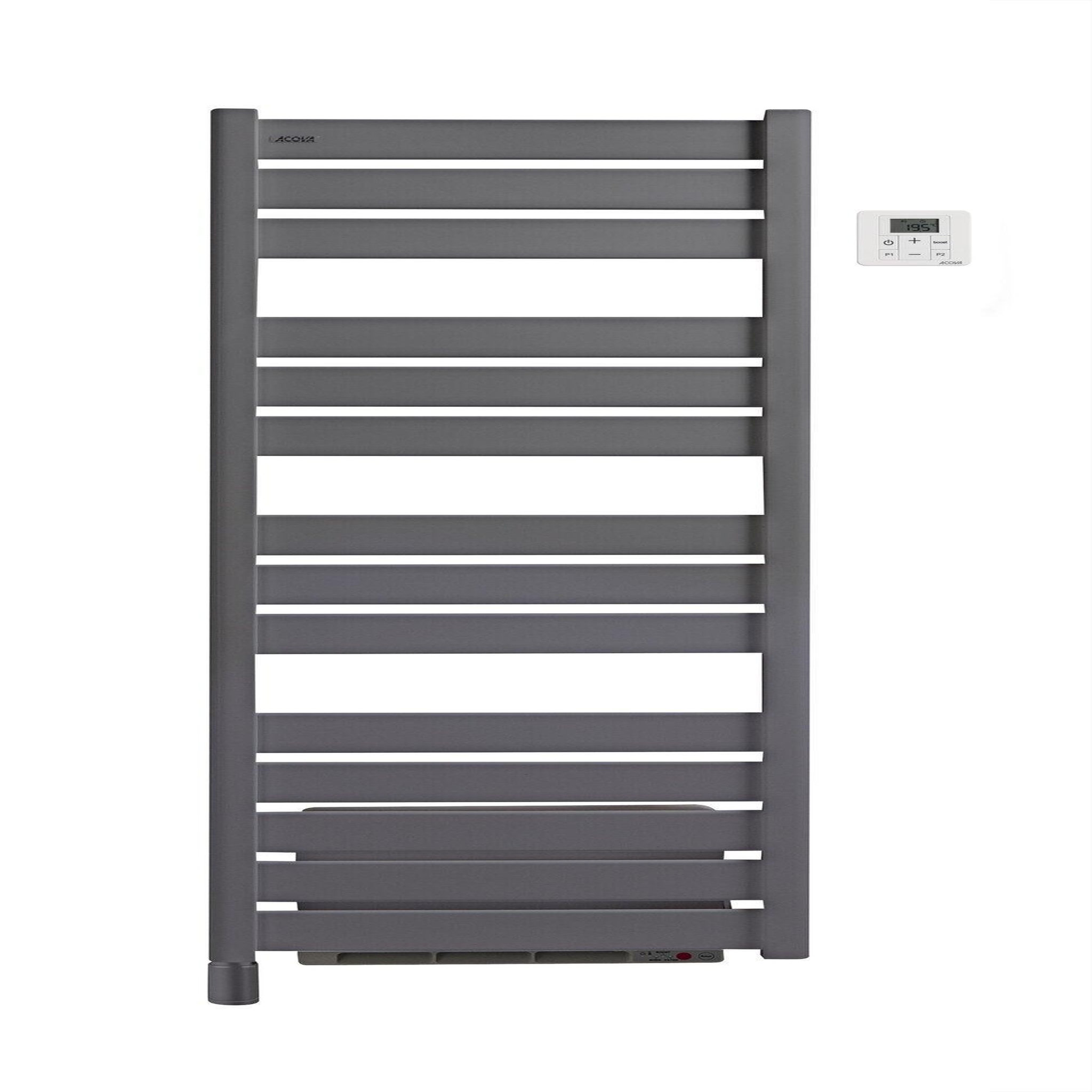 Acova Sèche-serviettes électrique soufflant – Madras Air gris anthracite – 750 + 1000 W – 151,7 x 50 cm