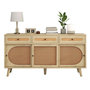 Voir la diapositive 1 : MERAX Buffet 3 porte(s) 3 tiroir(s) - 140 cm naturel panneau de particules