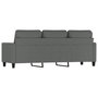 Voir la diapositive 5 : VIDAXL Canape a 3 places Gris fonce 180 cm Tissu