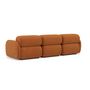 Voir la diapositive 5 : LISA DESIGN Penelope - canapé droit modulable 3 places en velours texturé