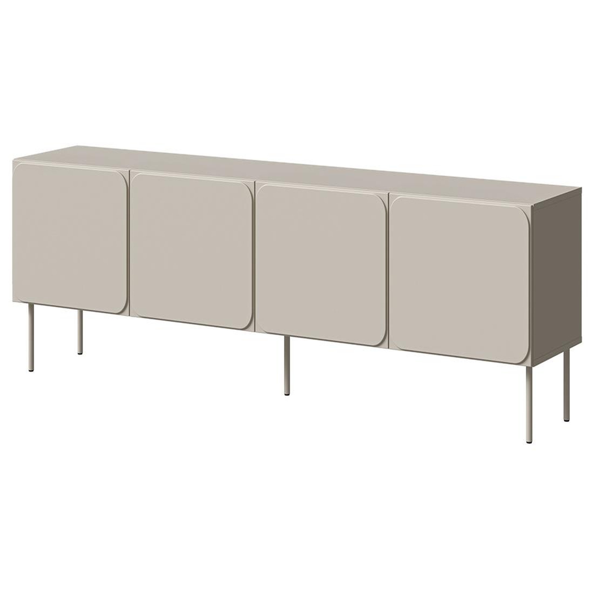 BEST MOBILIER Elvis - meuble tv 200 cm - 4 portes. Coloris disponibles : Orange, Bleu, Beige