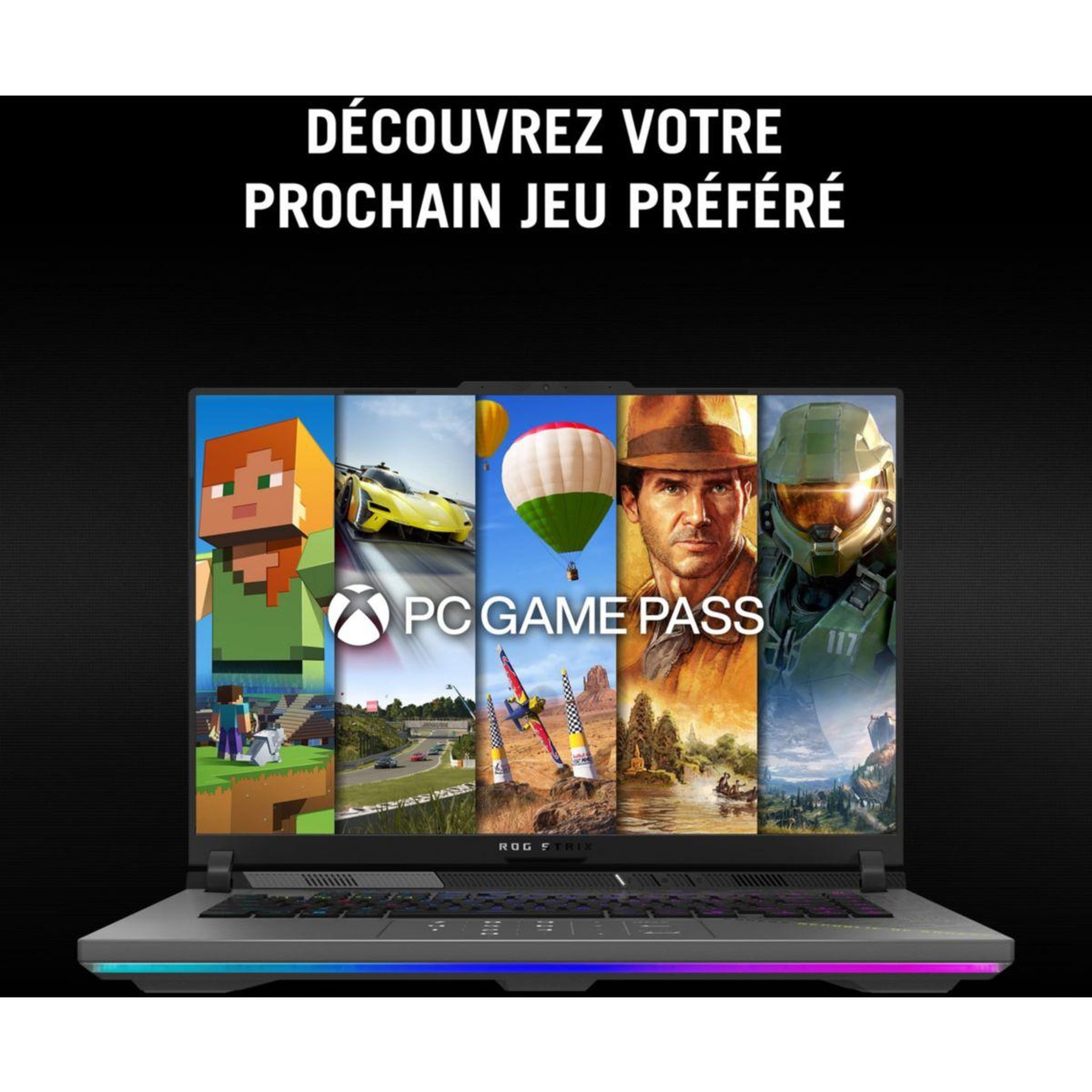 Voir la diapositive 2 : ASUS PC Gamer Rog Strix 16  WQXGA 240Hz AMD Ryzen 9 8940HX Nvidia GeForce RTX 5070 32 Go RAM DDR5 SSD 1 To G16