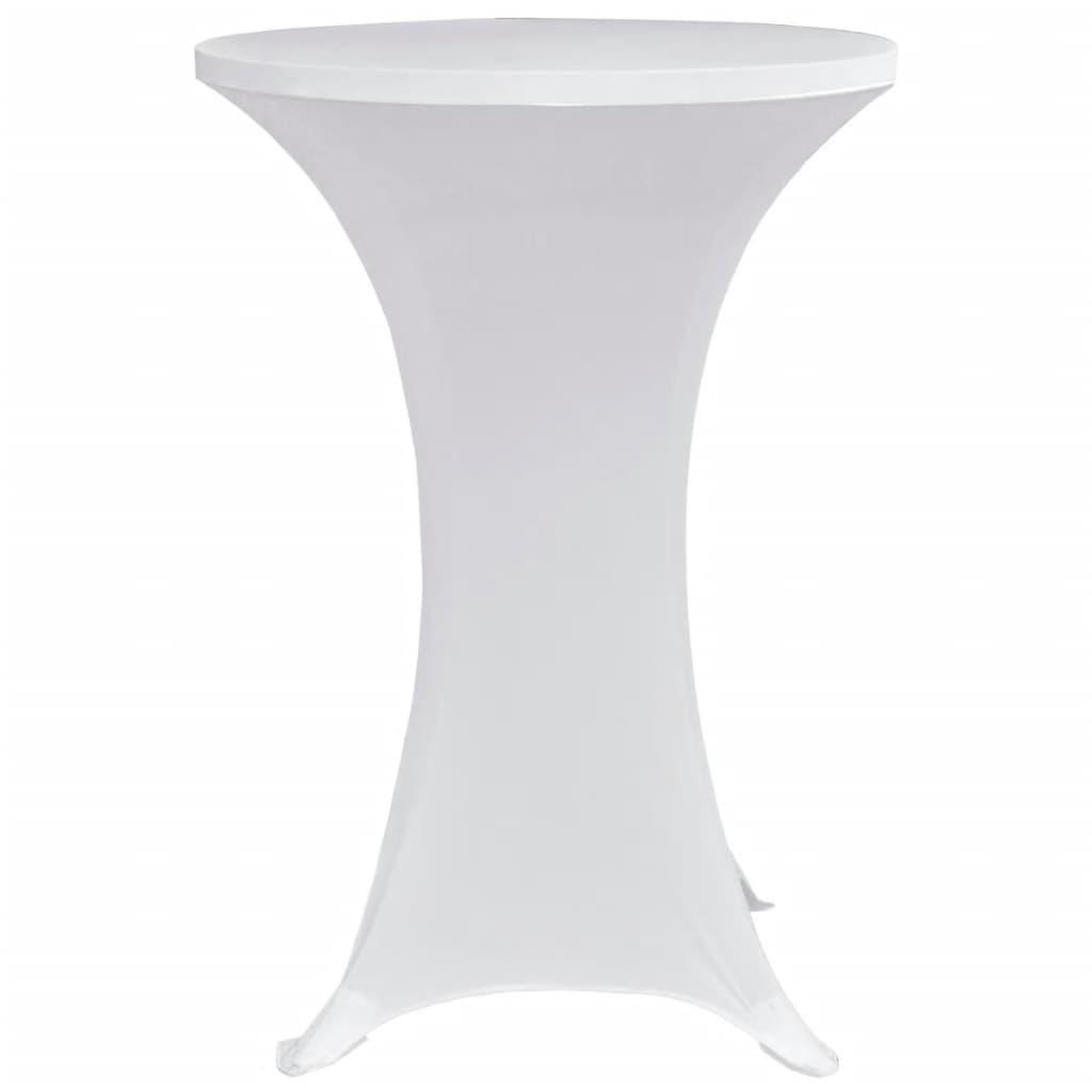 Voir la diapositive 4 : VIDAXL Housses elastiques de table Ø 70 cm Blanc 4 pcs