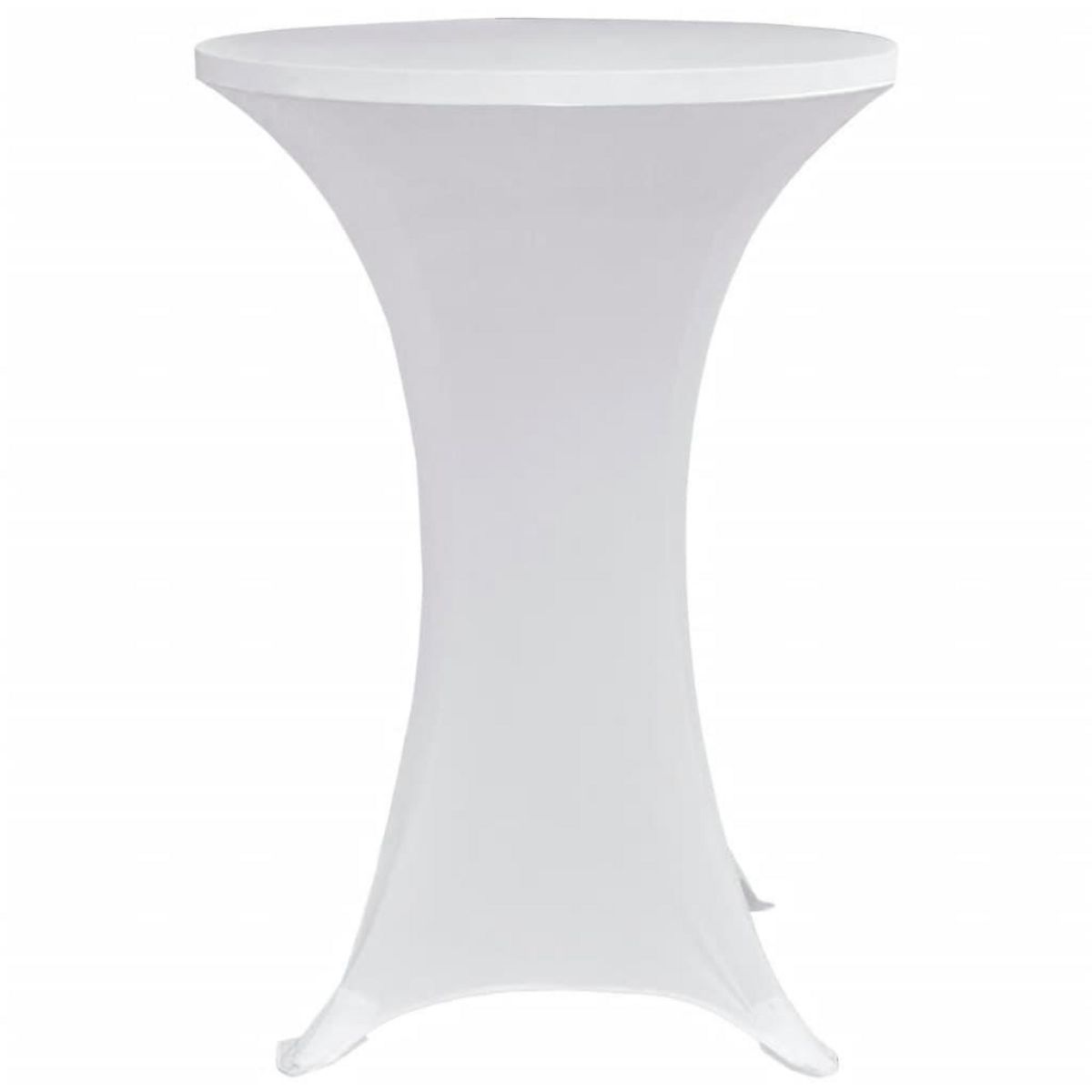 VIDAXL Housses elastiques de table Ø 70 cm Blanc 4 pcs