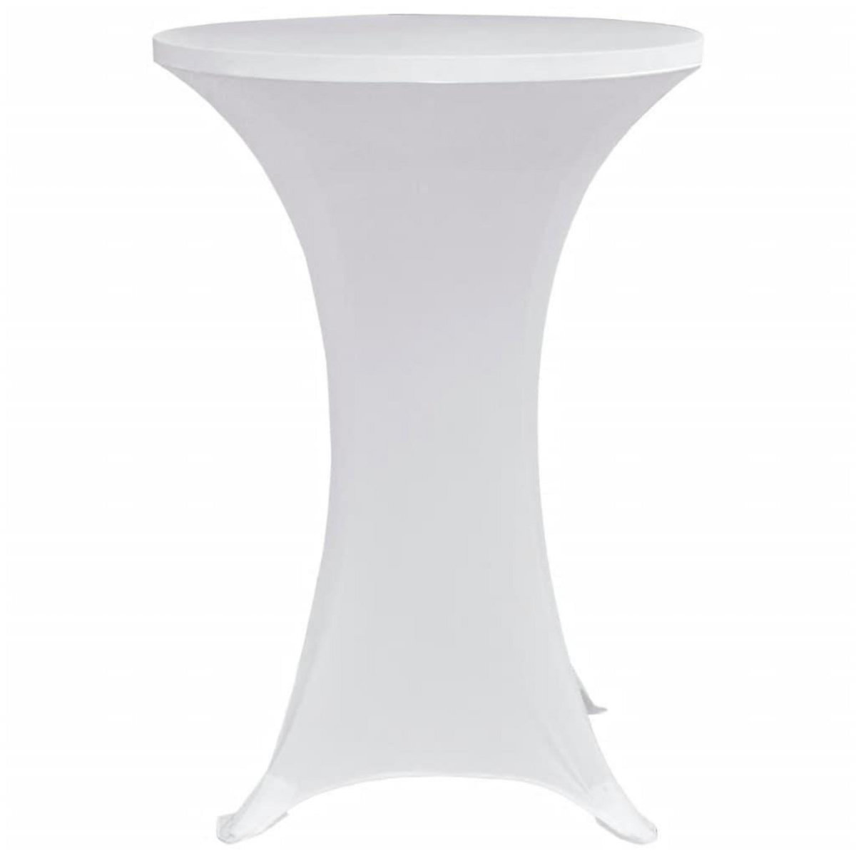 VIDAXL Housses elastiques de table Ø 70 cm Blanc 4 pcs