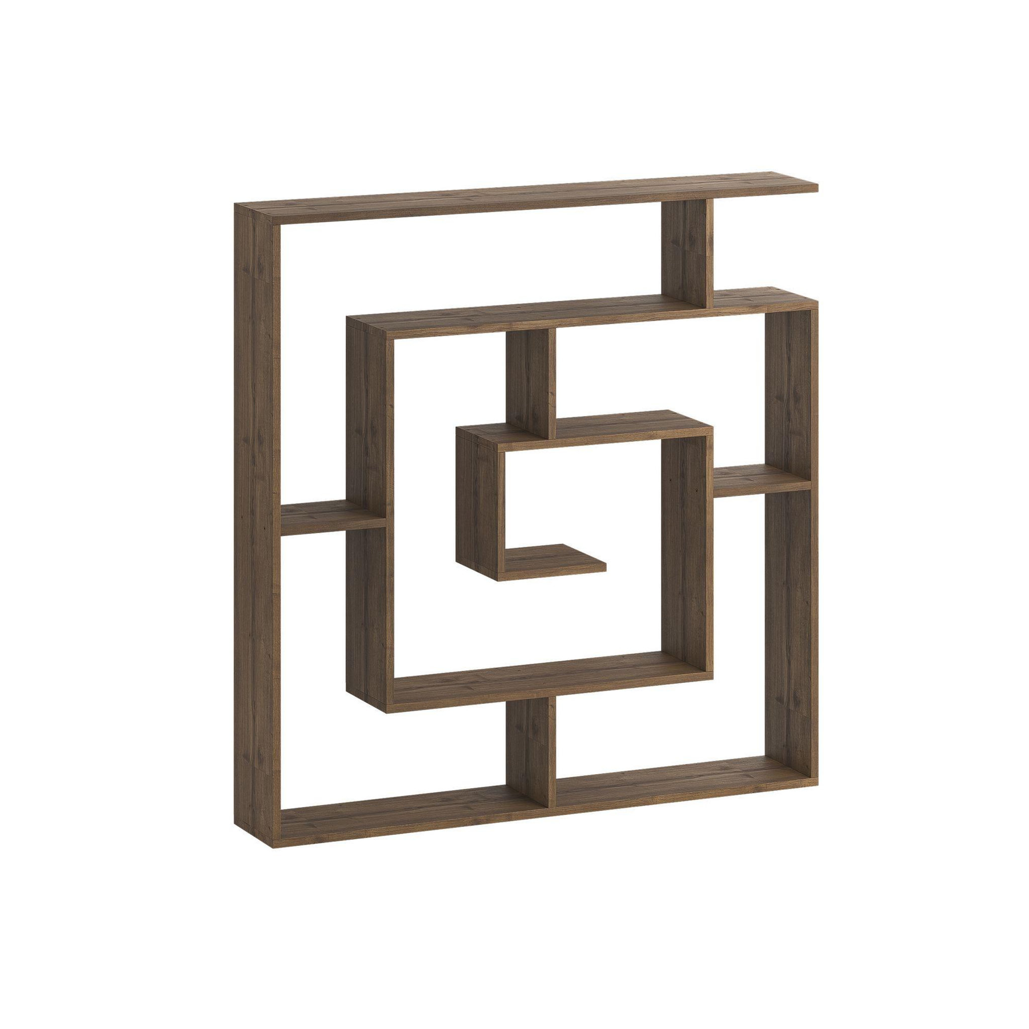 Habitat et Jardin Bibliothèque en bois  labirent  - 125 x 22 x 129 cm - marron