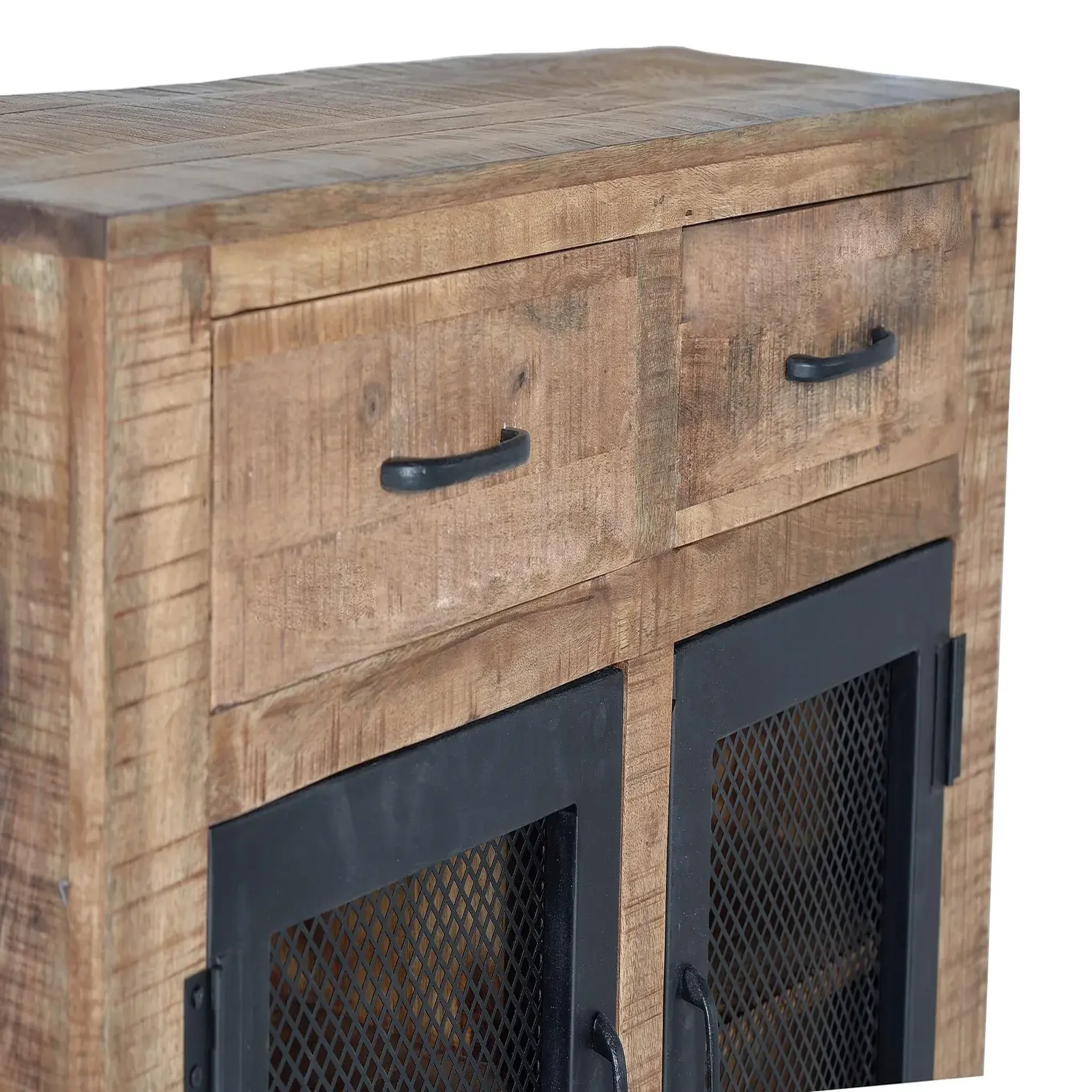Voir la diapositive 2 : GINER Y COLOMER SL Buffet en bois de manguier 100cm style industriel moderne