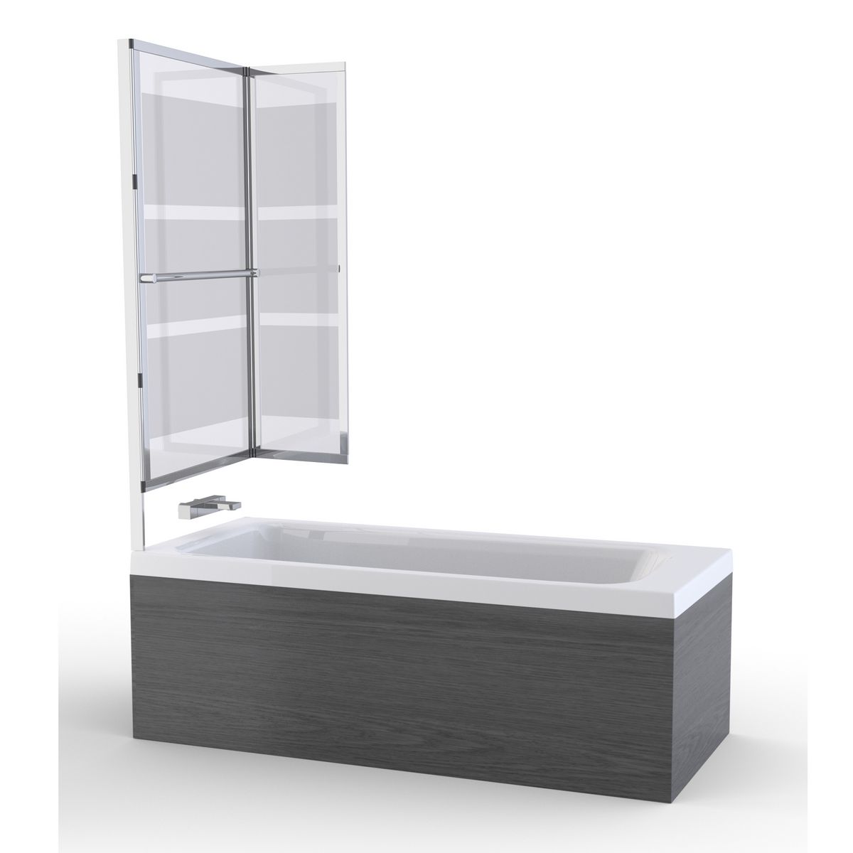 Aurlane Pare baignoire relevable - Verre sérigraphié 139 x 105