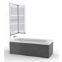 Voir la diapositive 4 : Aurlane Pare baignoire relevable - Verre sérigraphié 139 x 105