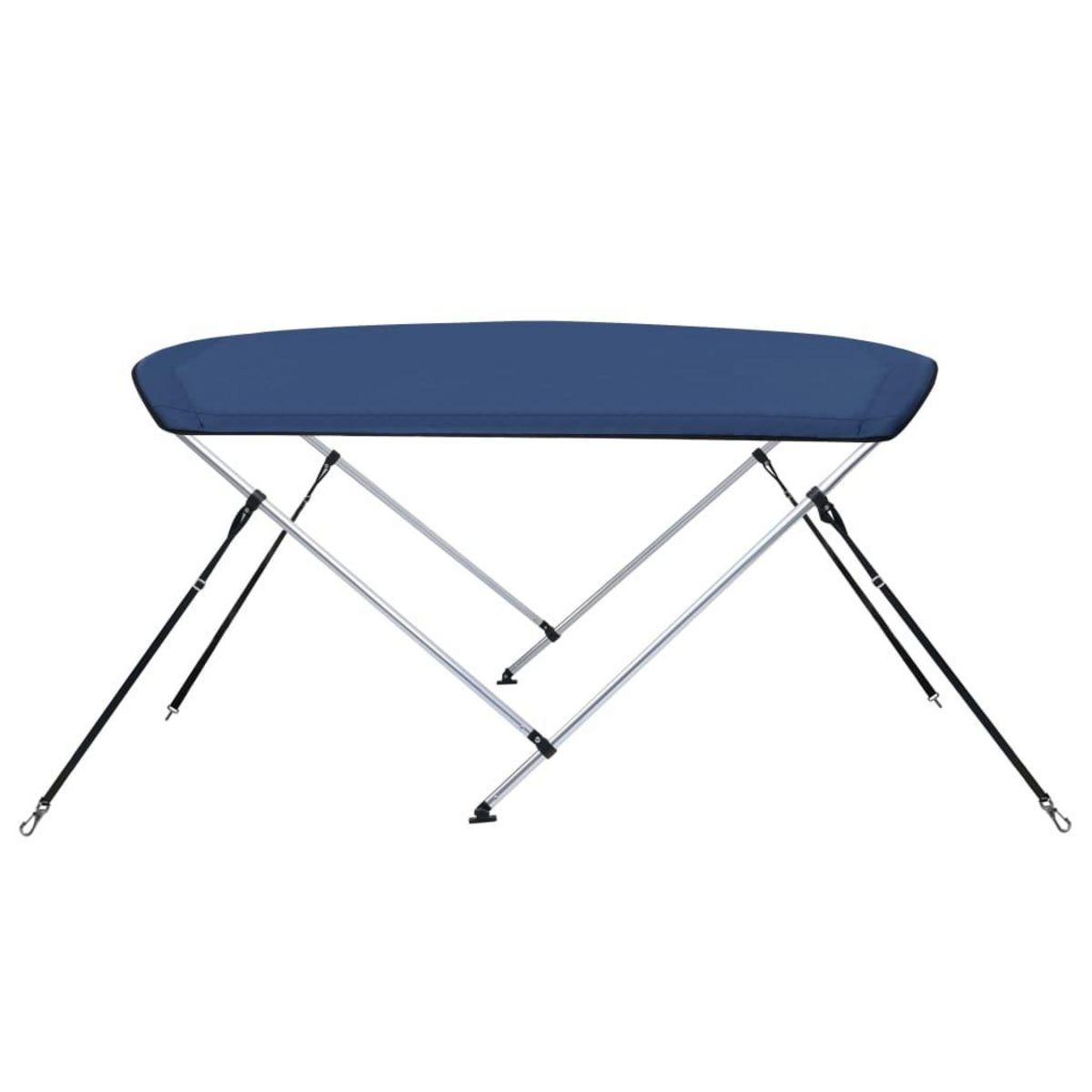 VIDAXL Auvent bimini a 2 arceaux Bleu marine 180x130x110 cm