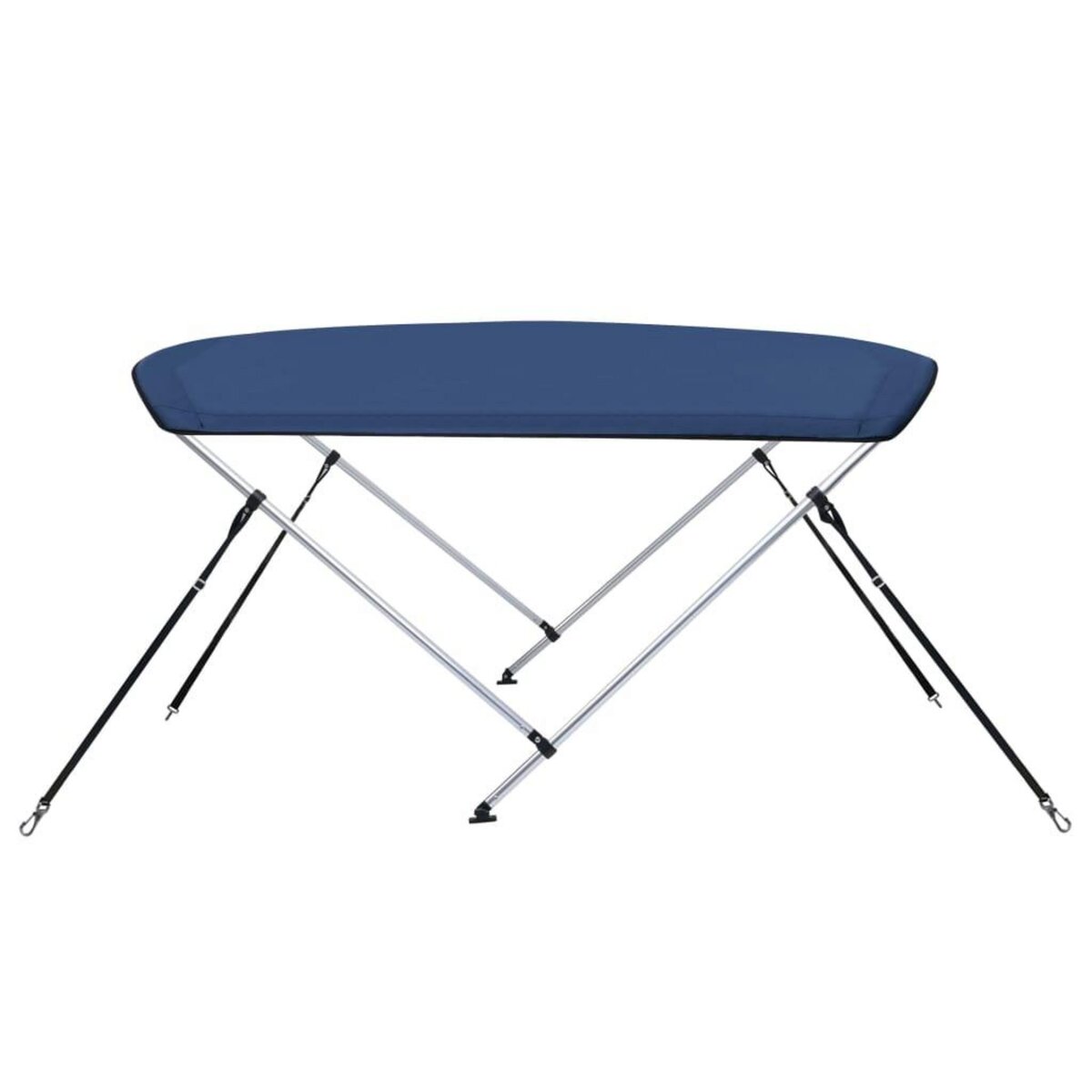 VIDAXL Auvent bimini a 2 arceaux Bleu marine 180x130x110 cm