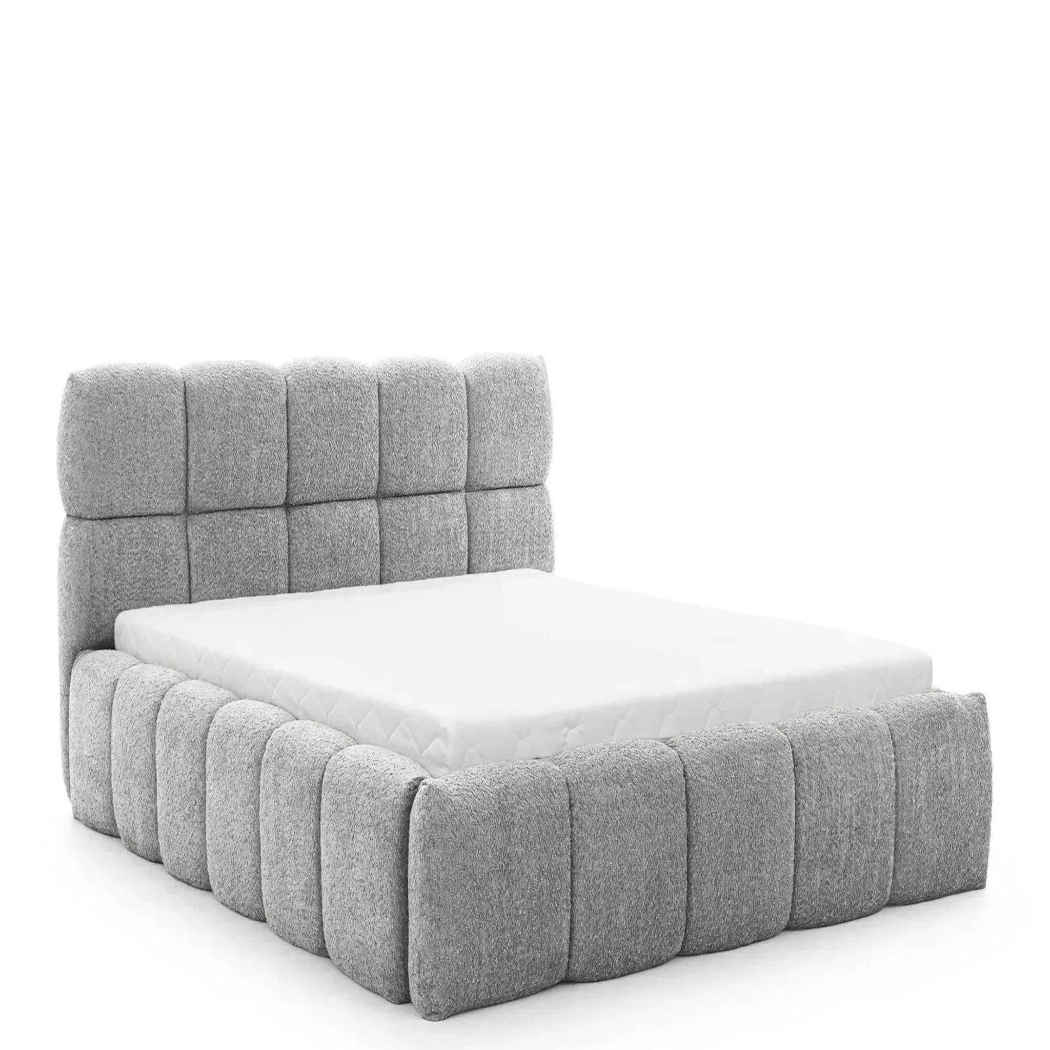 Voir la diapositive 1 : CASANOVA PARIS Elise - lit coffre tissu bouclette