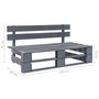 Voir la diapositive 6 : VIDAXL Canape central palette de jardin Gris Bois de pin impregne