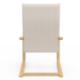 Voir la diapositive 5 : ID MARKET Fauteuil NILS bois façon hêtre et coussin tissu beige