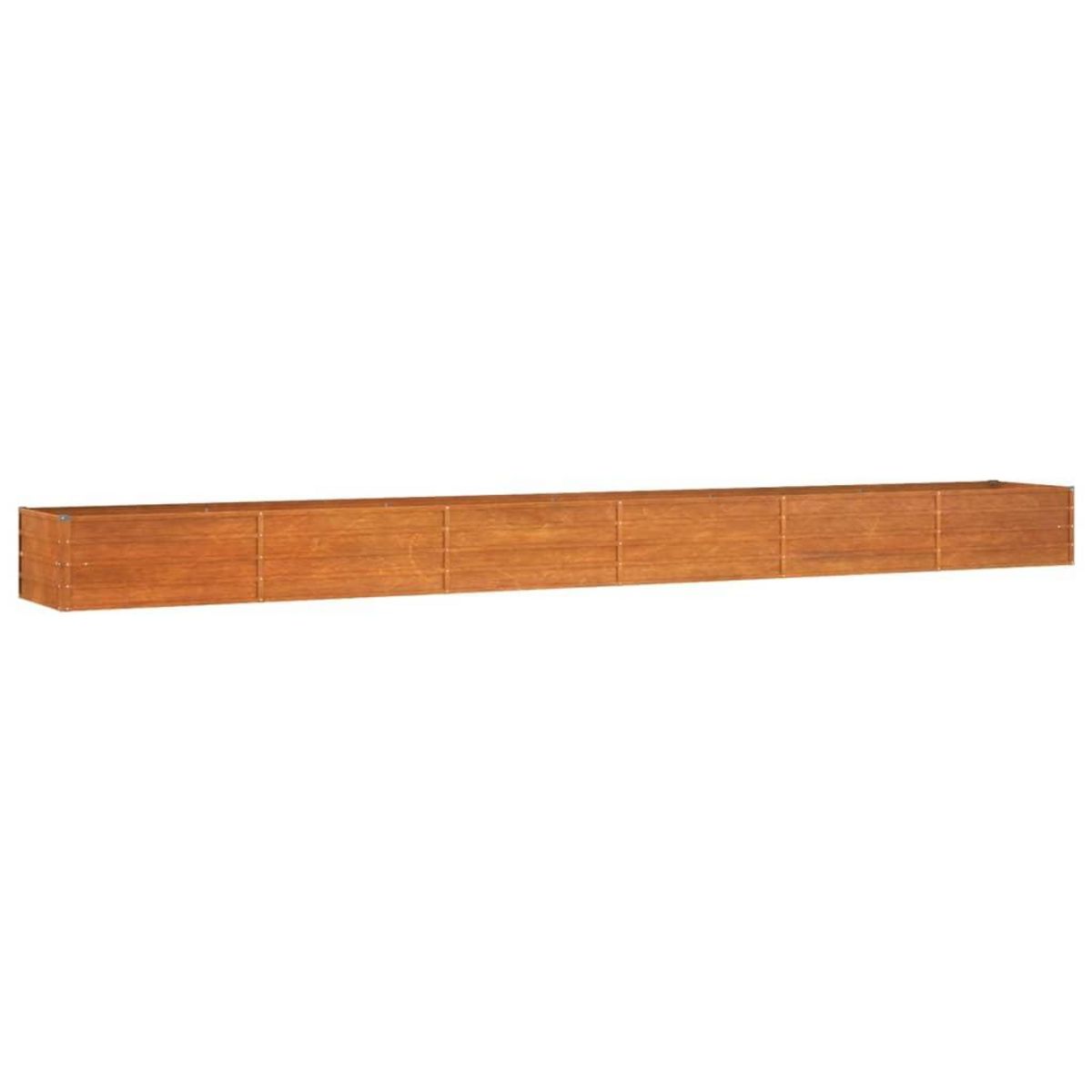 VIDAXL Lit sureleve de jardin rouille 600x80x45 cm acier corten