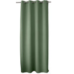 TOILINUX Rideau occultant Basic à 8 œillets - 140 x 240 cm - Vert Argile. Coloris disponibles : Orange, Bleu, Vert, Rouge