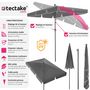 Voir la diapositive 2 : tectake Parasol VANESSA 200 x 125 cm réglable en hauteur et inclinable