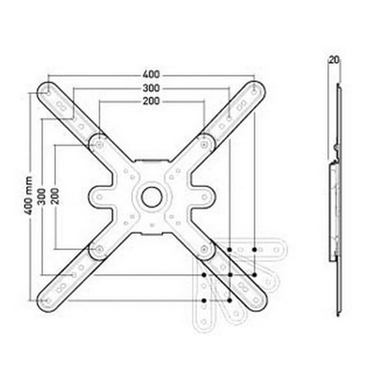Erard Support mural fixe pour écran de 30 à 55 - 043040