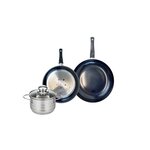 ELO Ensemble de 2 Poêles de cuisson 20 et 24 cm et 1 faitout 14 cm Elo Prima Brillant