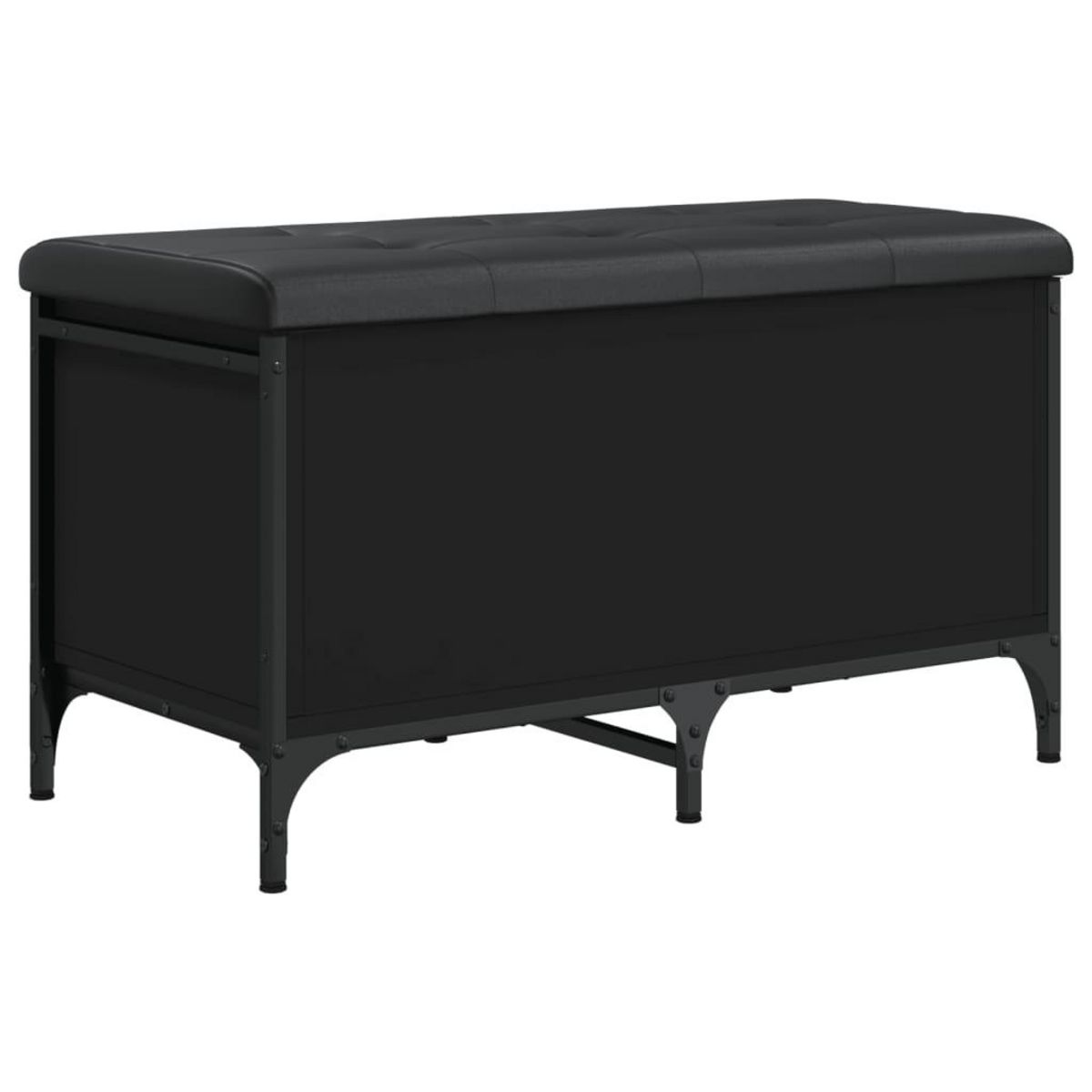 VIDAXL Banc de rangement noir 82x42x45 cm bois d'ingenierie