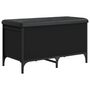 Voir la diapositive 2 : VIDAXL Banc de rangement noir 82x42x45 cm bois d'ingenierie