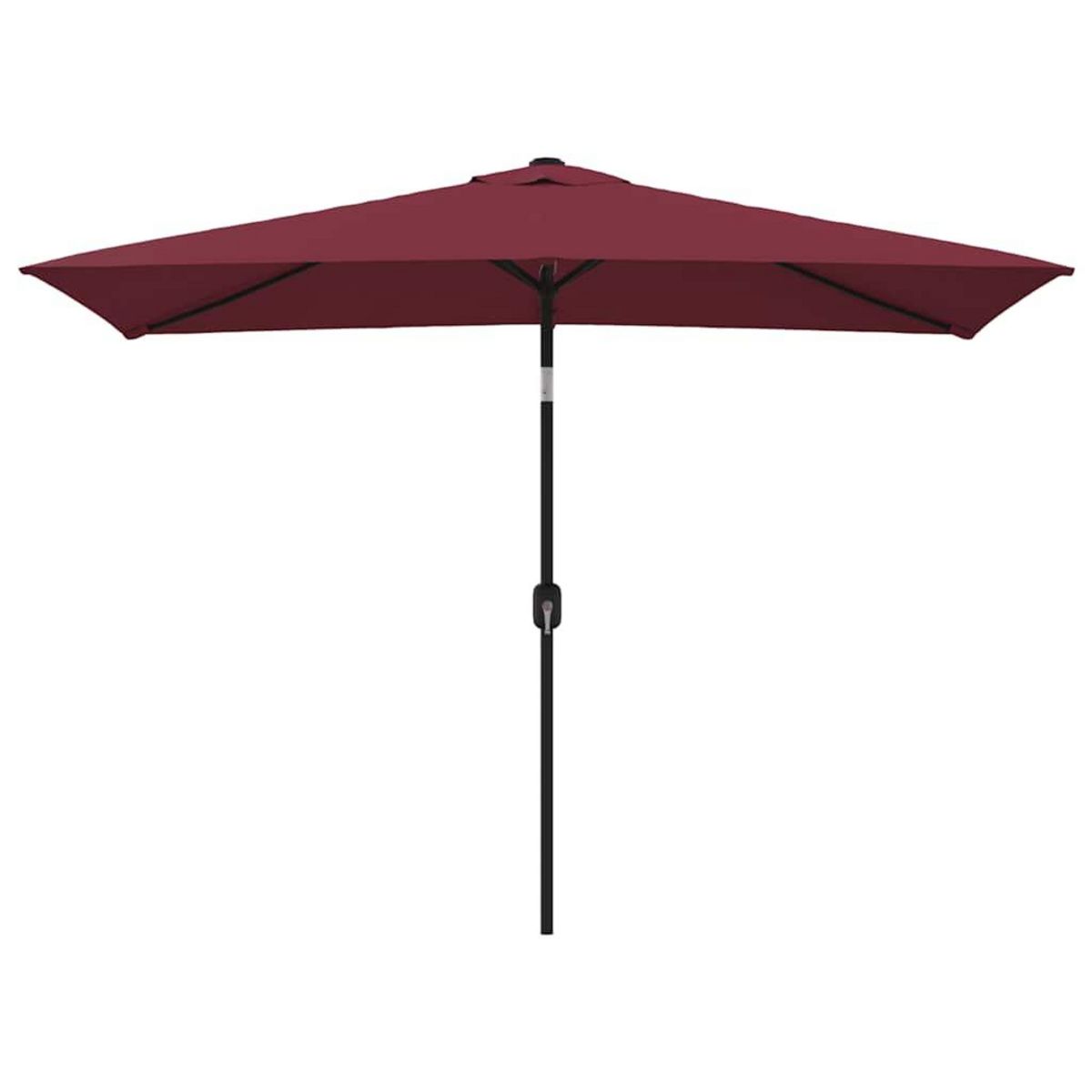 VIDAXL Parasol d'exterieur avec mat en metal 300x200 cm rouge bordeaux