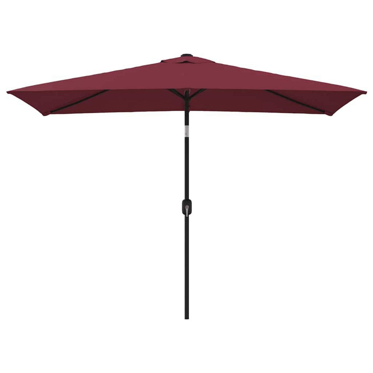 VIDAXL Parasol d'exterieur avec mat en metal 300x200 cm rouge bordeaux