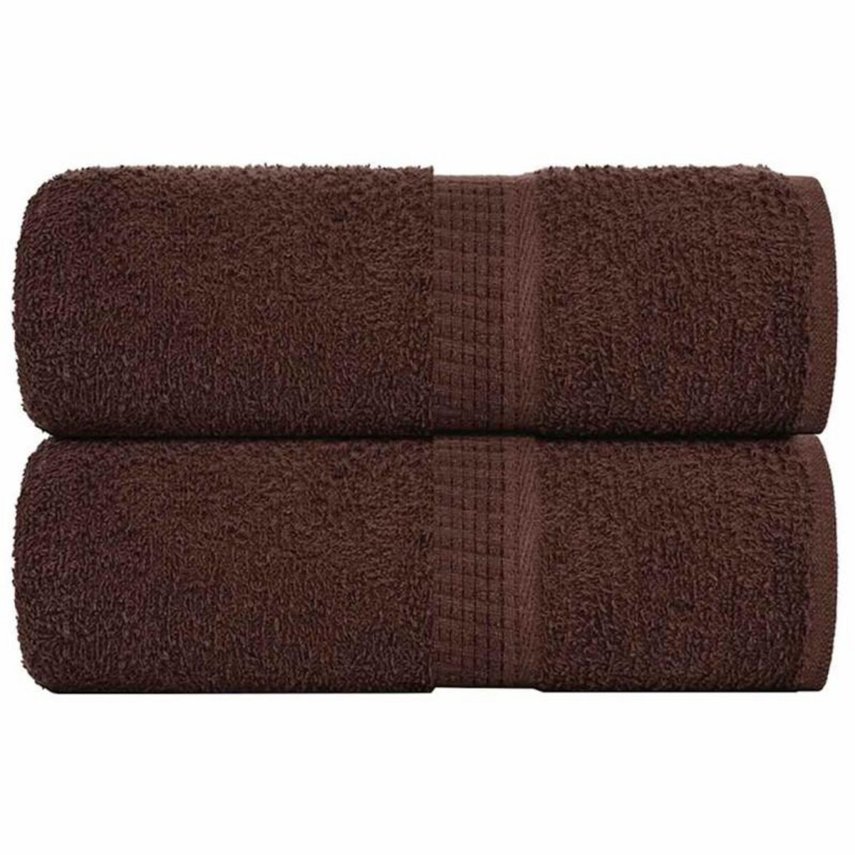 VIDAXL Serviettes d invité 2 pcs marron 30x50 cm 360 g m² 100% coton