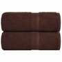 Voir la diapositive 1 : VIDAXL Serviettes d invité 2 pcs marron 30x50 cm 360 g m² 100% coton