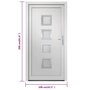 Voir la diapositive 6 : VIDAXL Porte d'entree Blanc 108x208 cm PVC