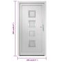 Voir la diapositive 6 : VIDAXL Porte d'entree Blanc 108x208 cm PVC