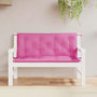 Voir la diapositive 3 : VIDAXL Coussins de banc de jardin lot de 2 rose 120x50x7 cm tissu