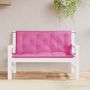 Voir la diapositive 3 : VIDAXL Coussins de banc de jardin lot de 2 rose 120x50x7 cm tissu