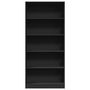 Voir la diapositive 4 : VIDAXL Bibliotheque noir 80x24x176 cm bois d'ingenierie