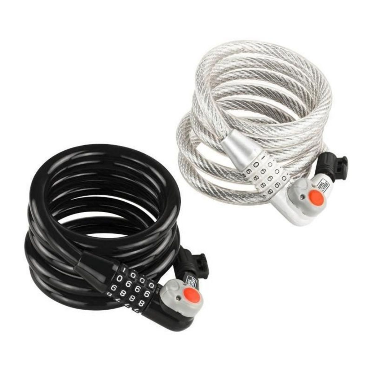 BURG WACHTER Antivol vélo - BURG WACHTER - 230 180 L - Code, 180 cm, acier 12 mm, LED