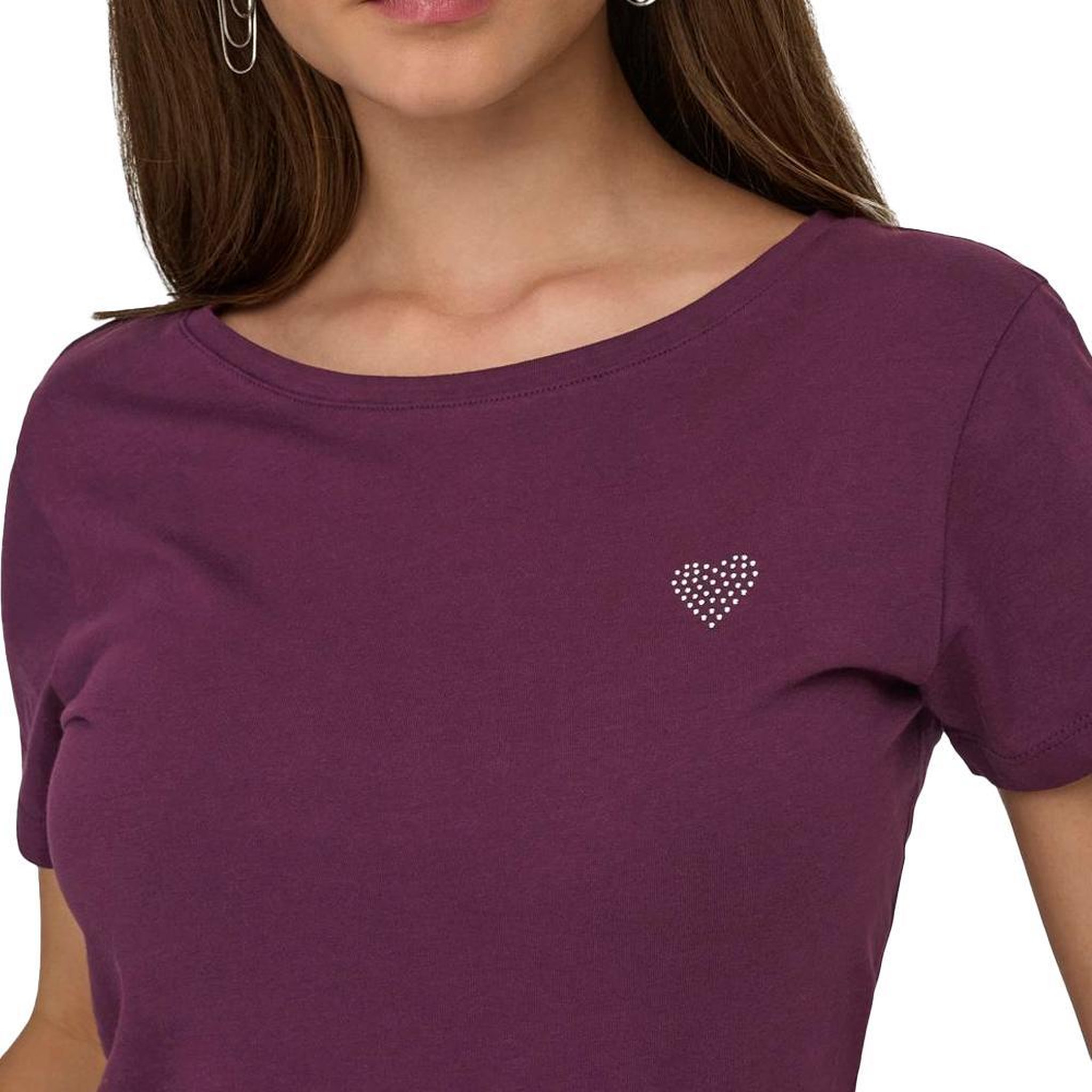 Voir la diapositive 5 : JACQUELINE DE YONG T-Shirt Violet JDY Femme Jdy Detail