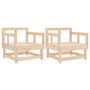 Voir la diapositive 2 : VIDAXL Chaises de jardin lot de 2 bois massif de pin