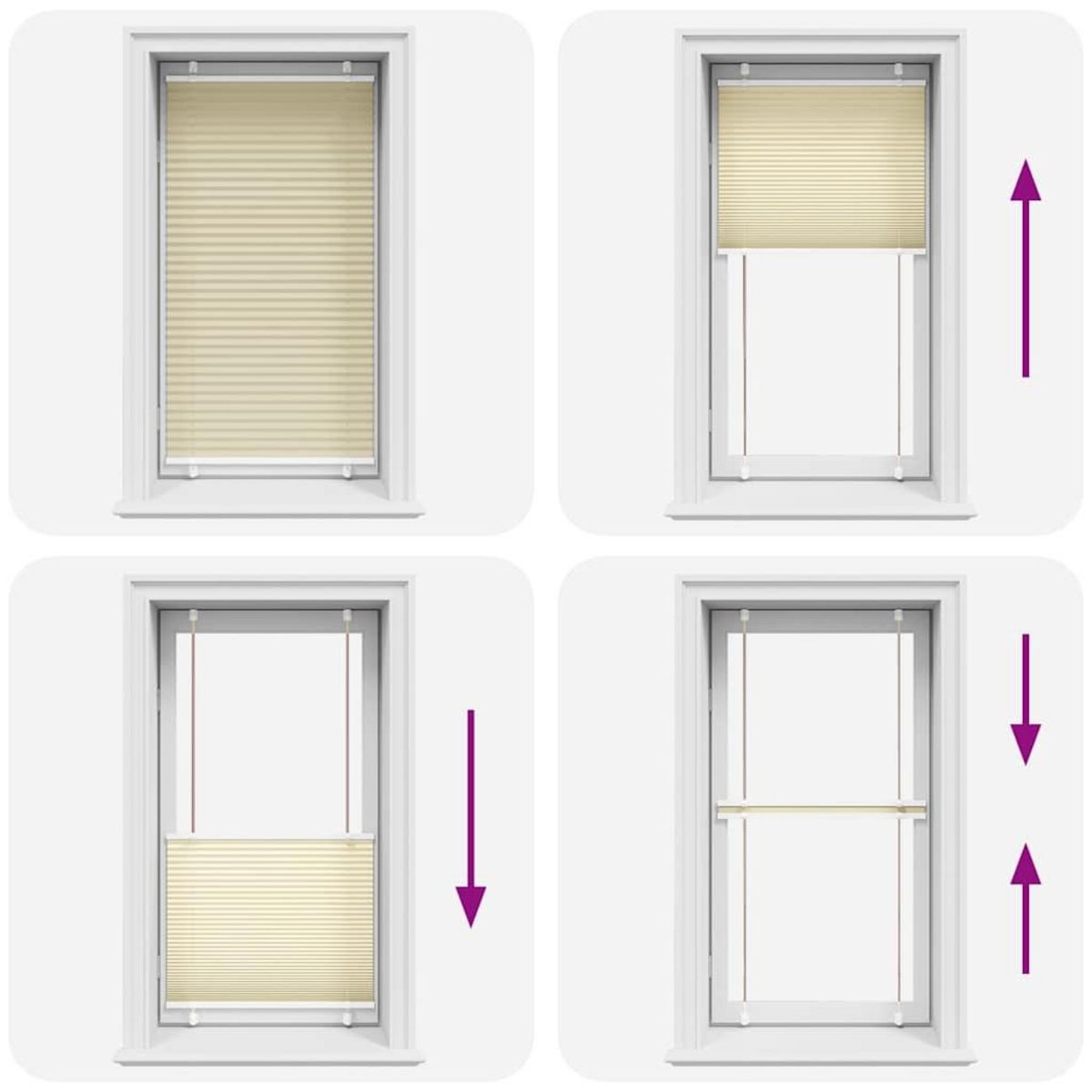 VIDAXL Store plisse creme 70x100 cm largeur du tissu 69,4 cm polyester