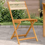 Voir la diapositive 1 : VIDAXL Chaises de bistrot lot de 2 beige bois d'acacia et corde